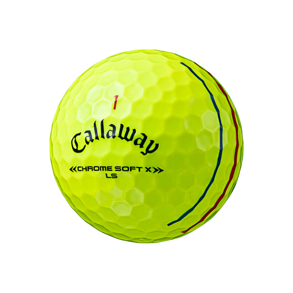 CHROME SOFT X LS 22 TRIPLE TRACK 三層高爾夫球(黃色)
