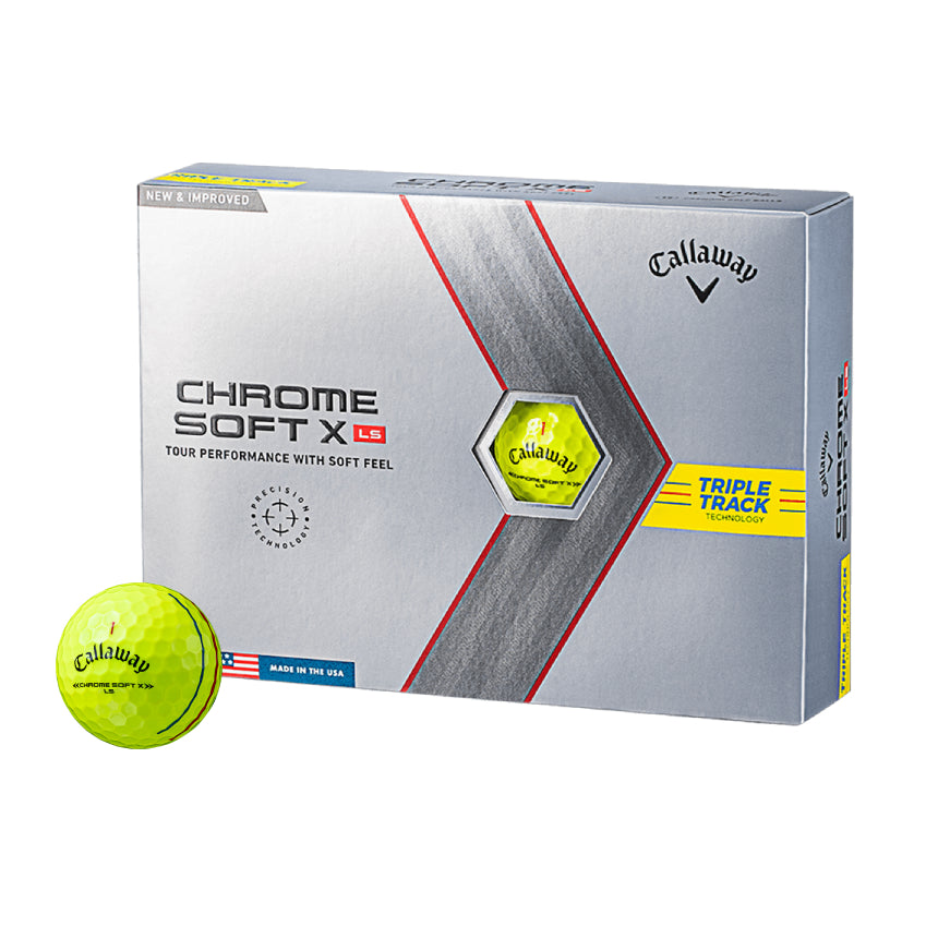 CHROME SOFT X LS 22 TRIPLE TRACK 三層高爾夫球(黃色)